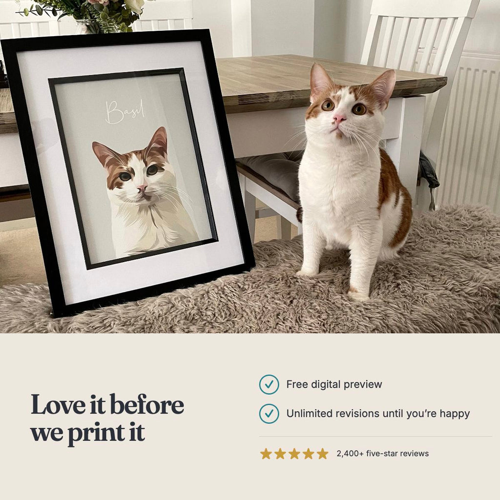 Free digital preview, unlimited revisions and more than 2,400 five-star reviews