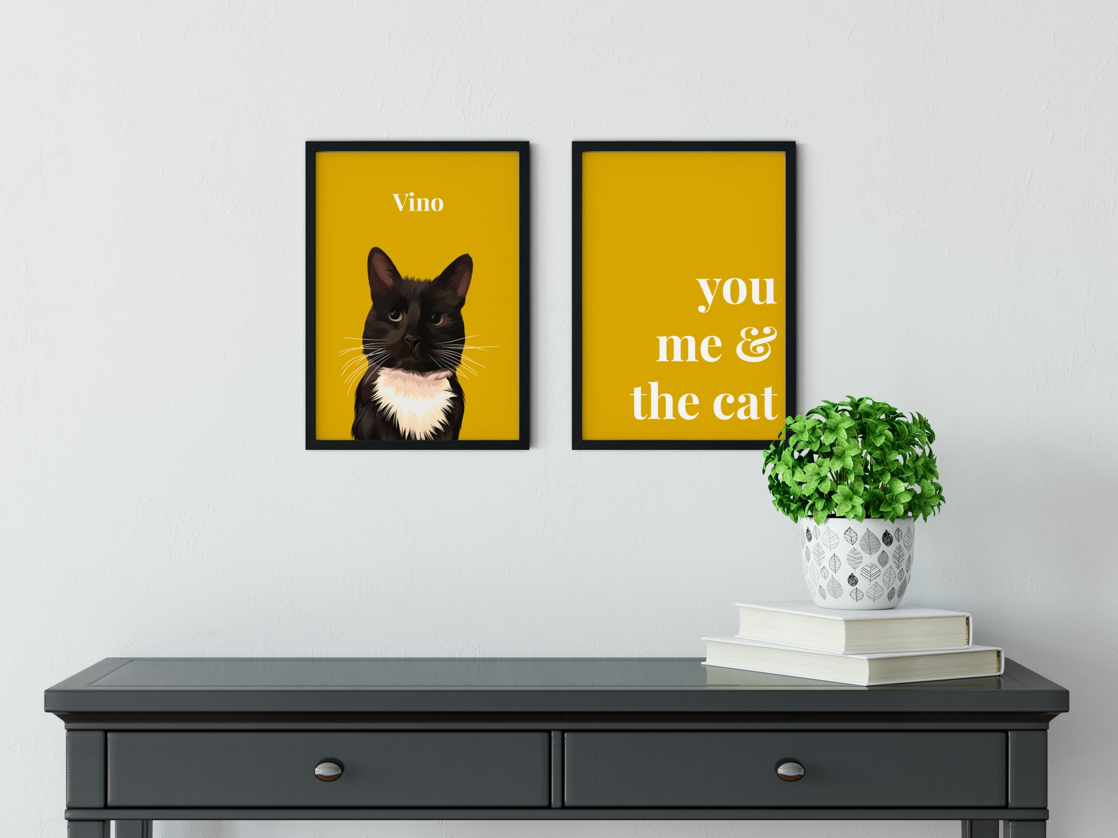 Cats Quote Art Print - You me & the cats - Print And Paw