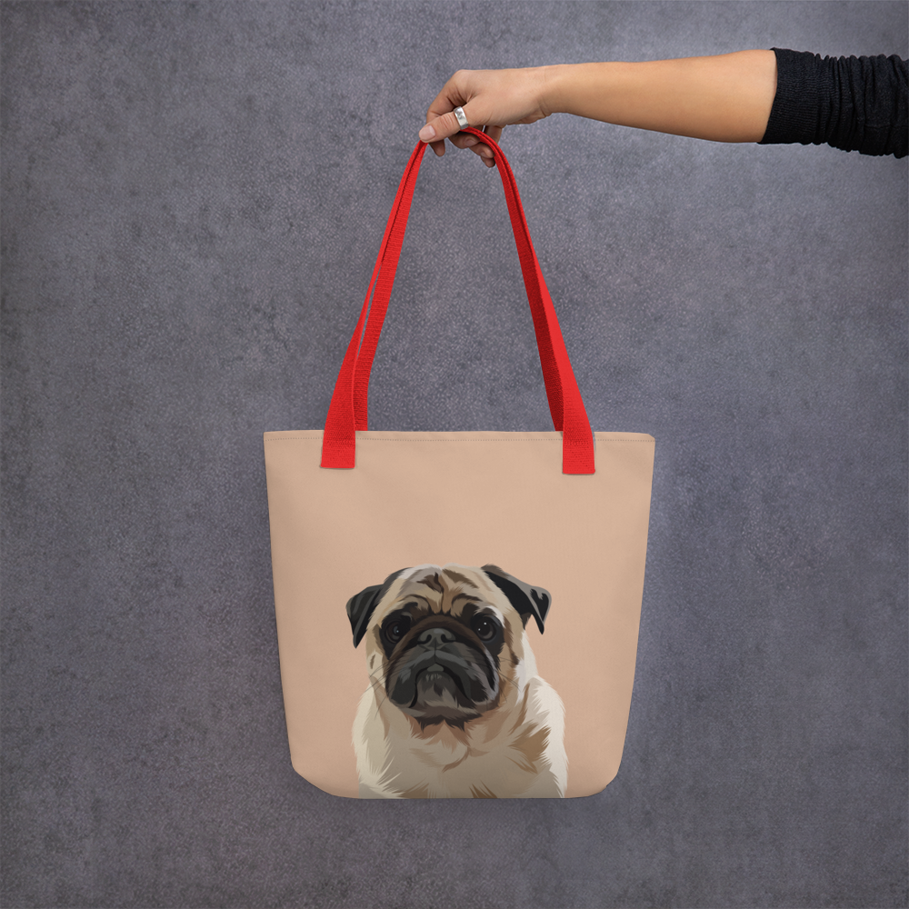 Custom Pet Tote Bag UK - Print And Paw - Unique Personalised Gift - Cat Portrait - Dog Portrait