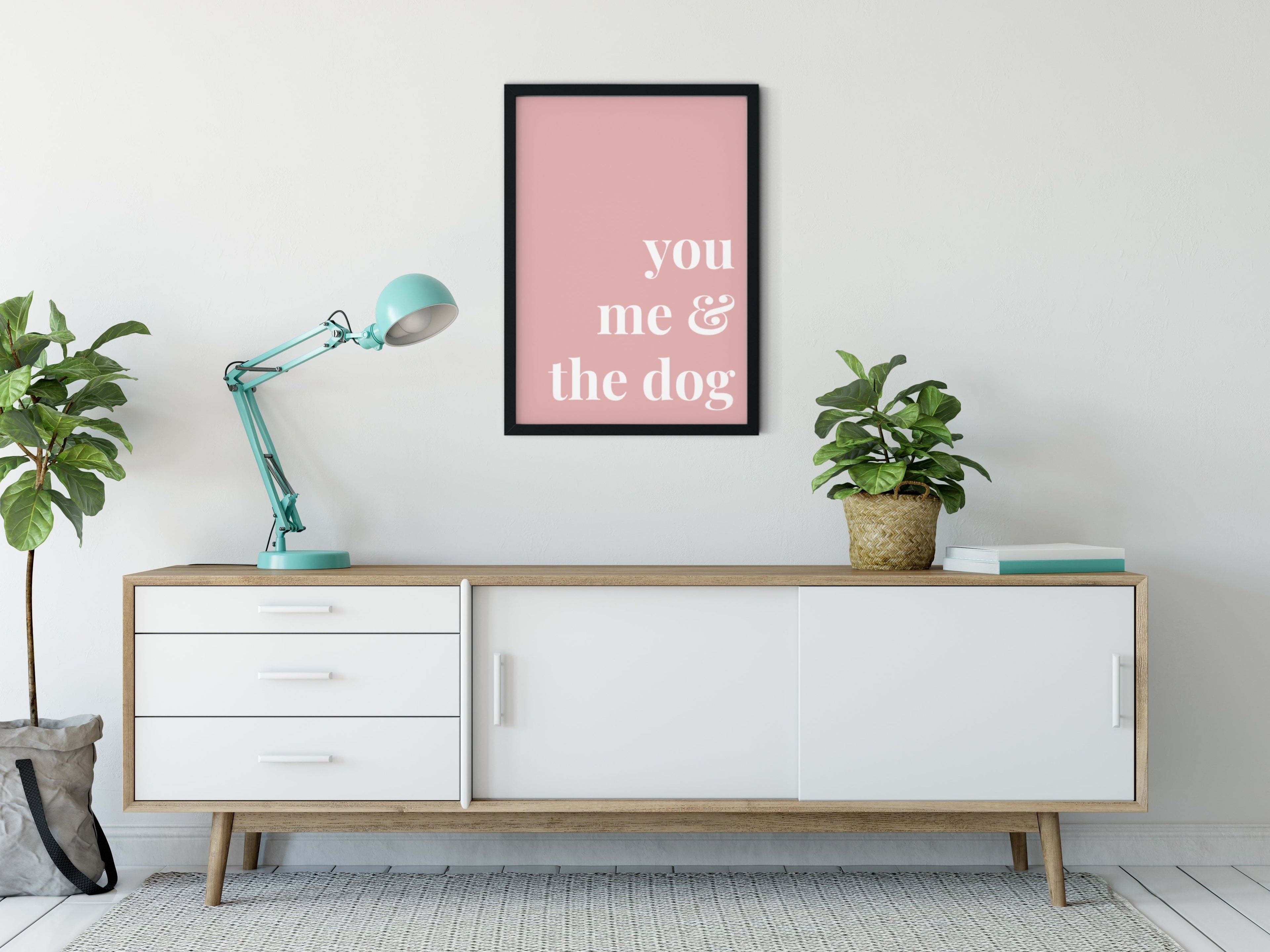 Dogs Quote Art Print - You me & the dogs - Print And Paw