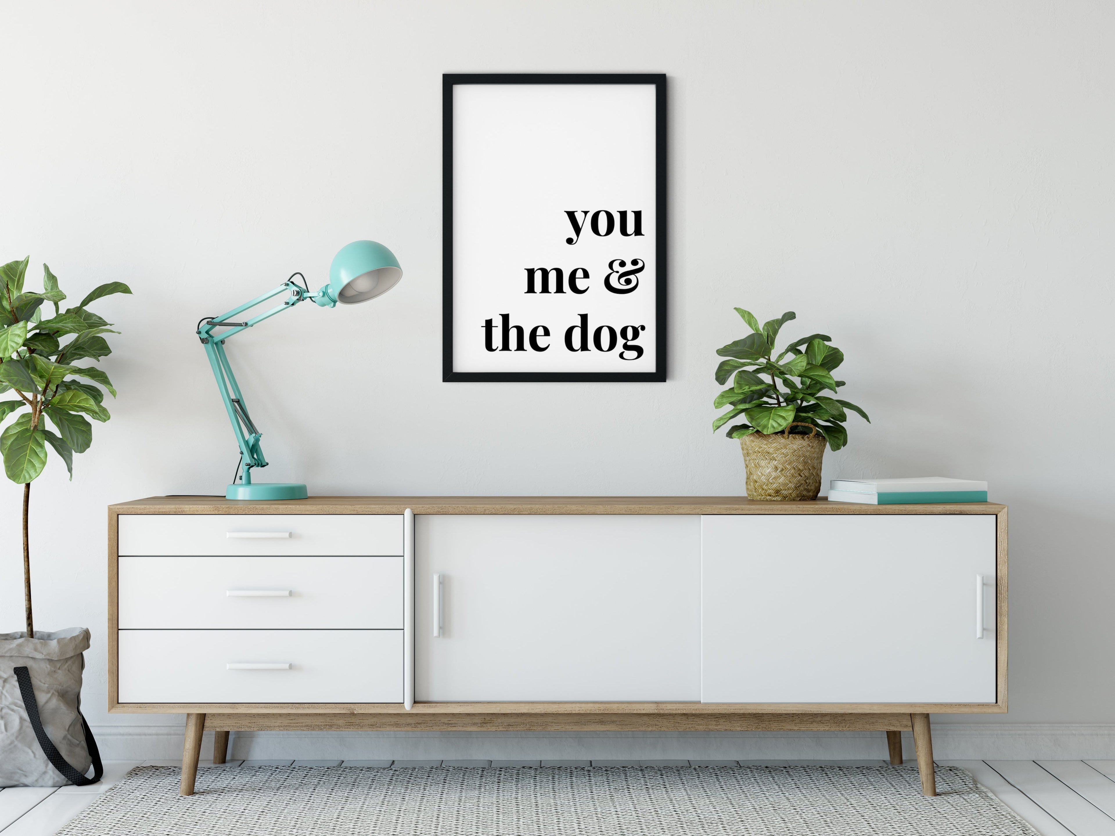 Dogs Quote Art Print - You me & the dogs - Print And Paw