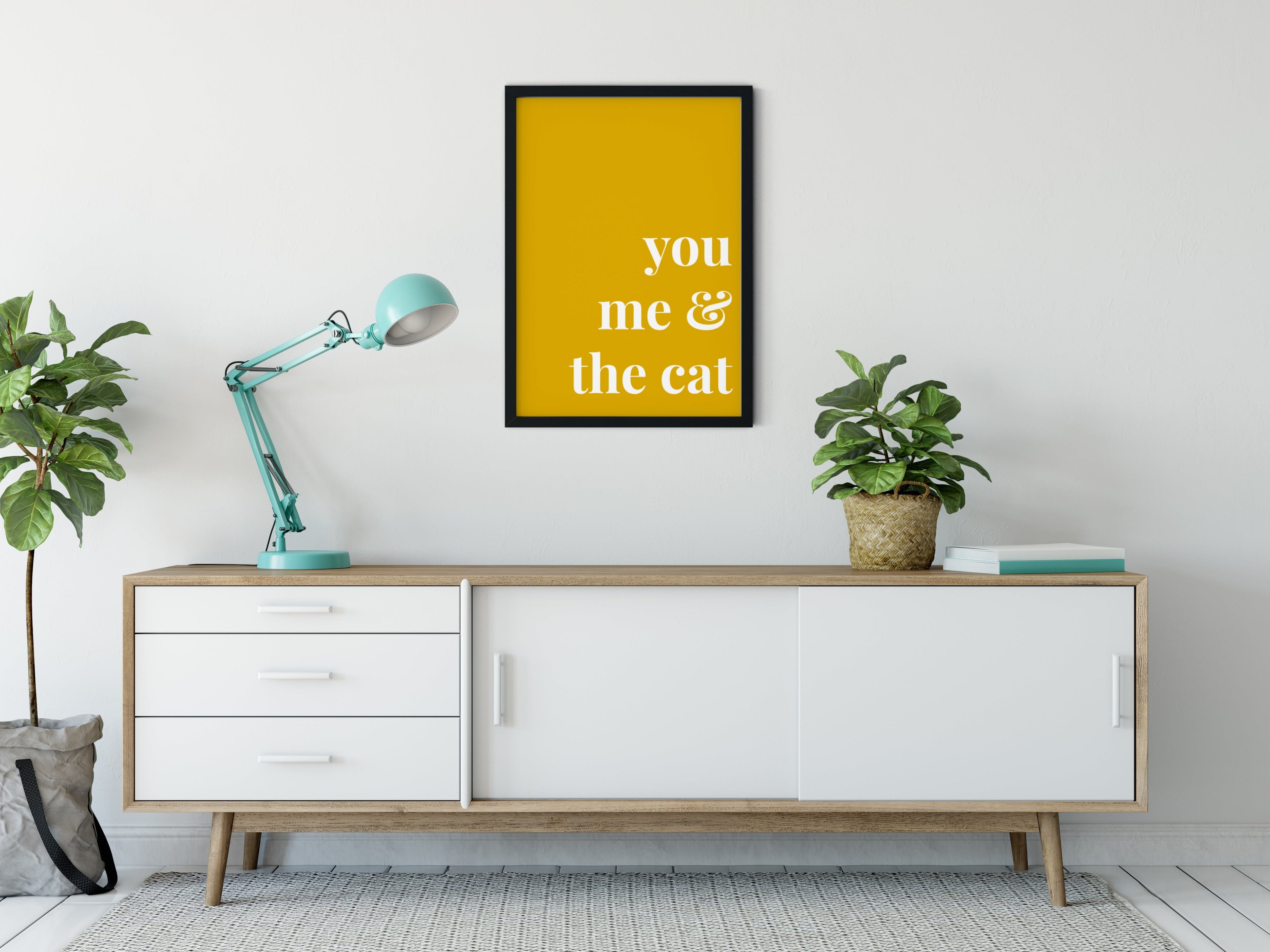 Cats Quote Art Print - You me & the cats - Print And Paw