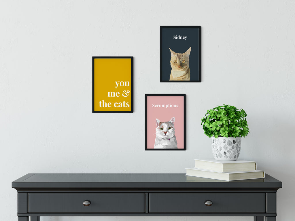Cats Quote Art Print - You me & the cats - Print And Paw